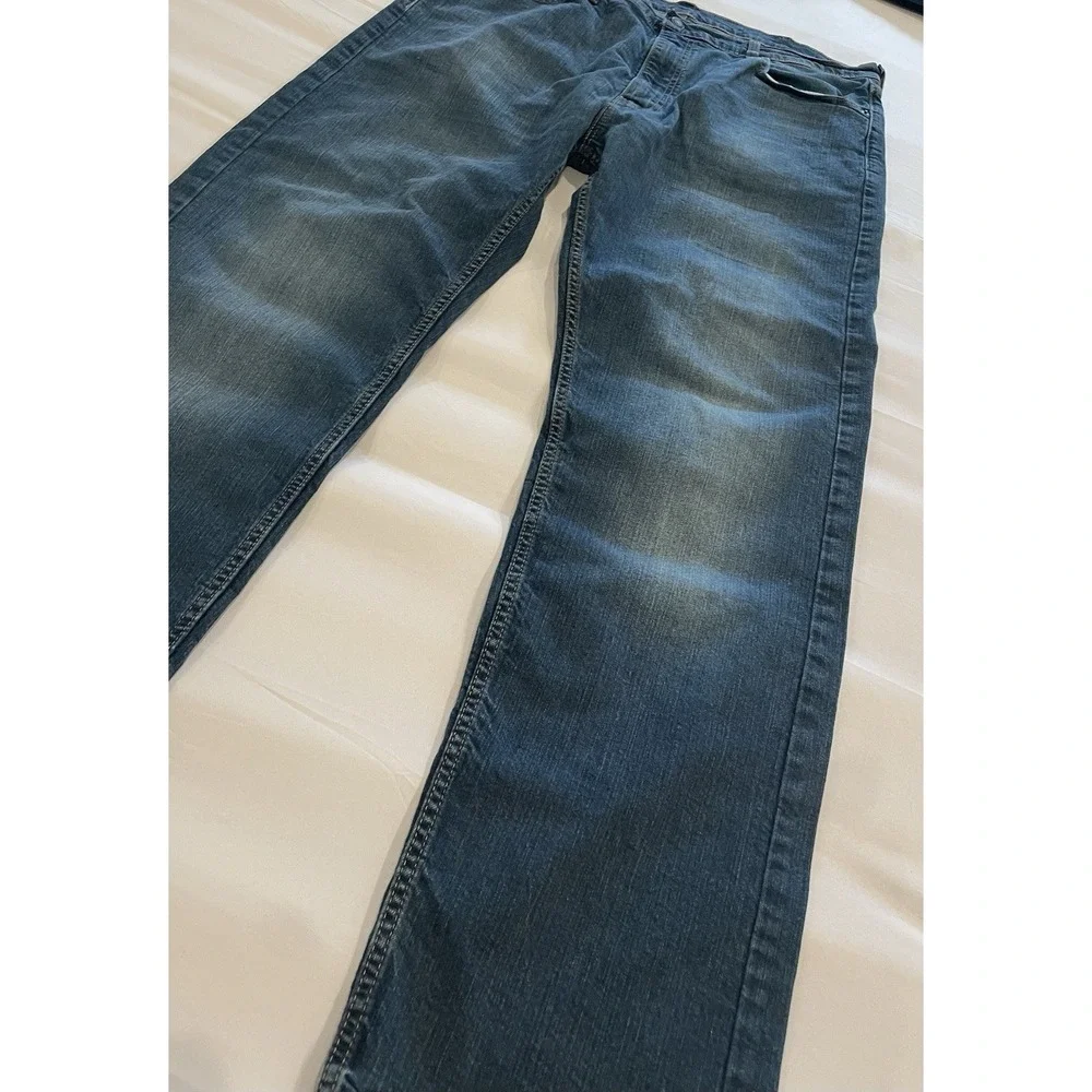 Levis 505‎ Jeans Mens 40x32 Blue Straight Denim Faded Workwear Pants